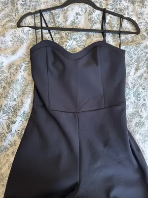 Abercrombie & Fitch Black Strapless Sweetheart Jumpsuit thumbnail 3