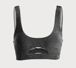 Berlook Black Lurex Cut Out Bikini Top ONLY 18 thumbnail 5
