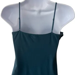 Y2K Wet Seal Lace Trim Tank Camisole Turquoise Feminine Dainty Summer Festival M thumbnail 6