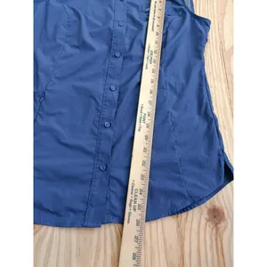 Eddie Bauer Women's Sleeveless Hiking Shirt XS Blue Vented Outdoor Travel Top thumbnail 12