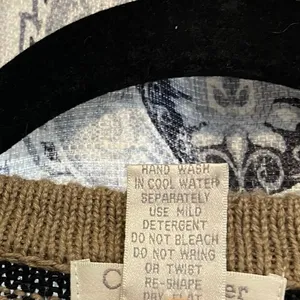 Christopher & Banks Tan And Black Stripe Button Front‎ Cardigan Size Small thumbnail 5