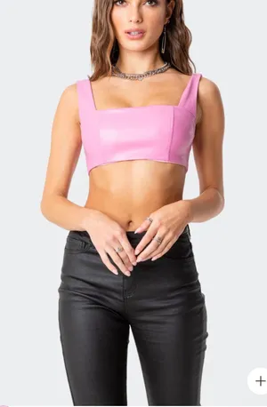 Edikted Pink Crop Top thumbnail 1