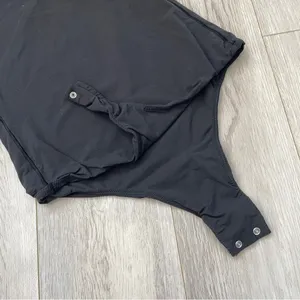 Skims Highneck Bodysuit fits everybody womens Black (small) basic going out chic thumbnail 4