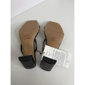 NWT The Drop Avery Square Toe‎ Two Strap Heeled Sandal Black Size 7.5 Workwear thumbnail 6