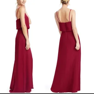 Azazie Rebecca Maxi Gown Dress in Grape thumbnail 3