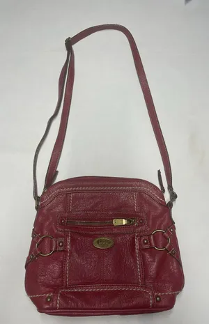B.O.C. Born Concept Red Pebbled "Super organizer" Crossbody bag thumbnail 1
