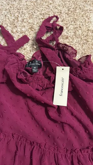 Francesca’s maroon dress  thumbnail 2