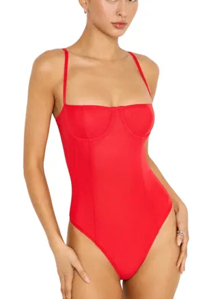 Reoria Corset Demi Bodysuit XS red thumbnail 1