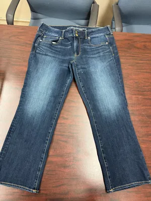 American Eagle Super Stretch Artist Crop Size 14 Dark Wash Jeans thumbnail 1