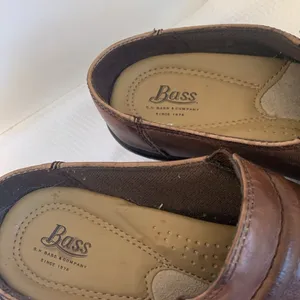 Bass Bertie Women’s Size 8 Boho Artsy Casual Brown Leather Clogs Slip-On Shoes thumbnail 2