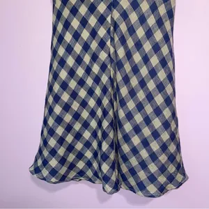 Olivaceous Mini Dress Women Size M Sleeveless Twist Front Cut-Out Gingham Linen thumbnail 8