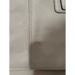 Coach White Pebbled Leather‎ Tote Bag Gold Hardware Crossbody Bag vintage thumbnail 4