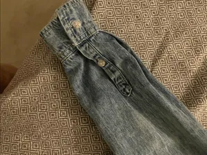 EUC Universal Thread stonewashed cropped denim shirt/jacket thumbnail 5
