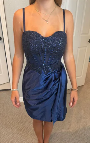 Amazon Navy homecoming dress thumbnail 1