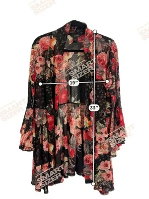 Ali Miles Floral Duster Cardigan Size L thumbnail 7