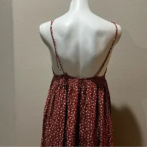 Blush and J orange floral spaghetti strap dress thumbnail 4