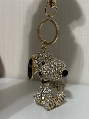 Snoopy rhinestone keychain Gold thumbnail 5