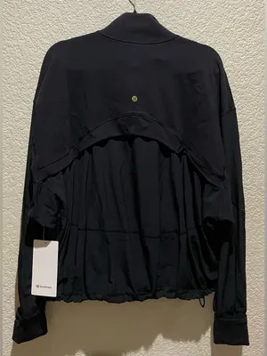 Lululemon Define Relaxed Fit Luon Full Zip Jacket Black Gold Size 10 NWT thumbnail 8