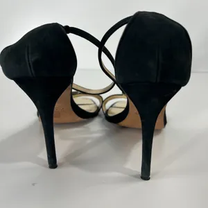 Coach Hampton Black Leather Heels Gold Buckle Detail ankle strap US Size 9.5B thumbnail 11