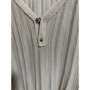Free People Ribs & Ruffles Tunic Sweater Ivory Women's Size‎ Medium thumbnail 9