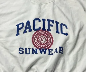 PacSun Pacific Sunwear White Cropped Sweatshirt thumbnail 4