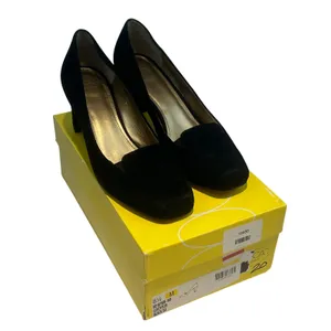 Circa Joan & David CJ Voyageur Black Suede Block‎ Heel Pumps 8.5M Classic Shoe thumbnail 5