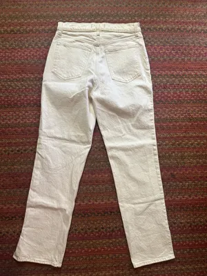 ABERCROMBIE & FITCH 90s STRAIGHT ULTRA HIGH RISE WHITE JEANS thumbnail 5