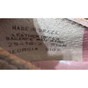 Connie Pink /brown Suede leather Women Flat 5.5M unique flower Made‎ In Brazil thumbnail 6