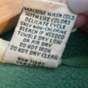 L.L. Bean Polartec Green Fleece Full Zip Jacket Medium Coat Preowned thumbnail 7