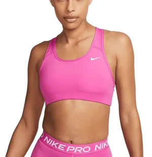 Nike DRI-FIT RACER BACK SWOOSH BRA - pink and white thumbnail 1