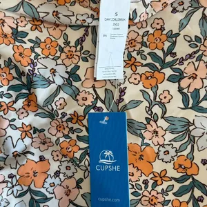 CupShe NEW Women's Apricot Floral 2 Piece Tankini Swimsuit Swimwear Size S #2602 thumbnail 7