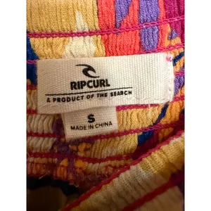 Rip Curl Womens S Tropical Floral Smocked High Waist Wide Leg Beach Pants Resort thumbnail 6