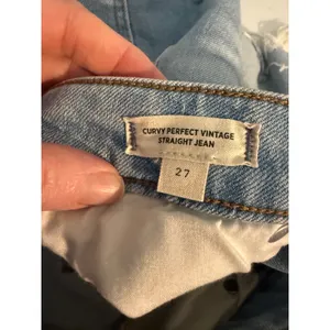 Madewell Perfect Vintage Straight Jeans Danby Wash Knee Rip‎ 27 Clean Girl thumbnail 11
