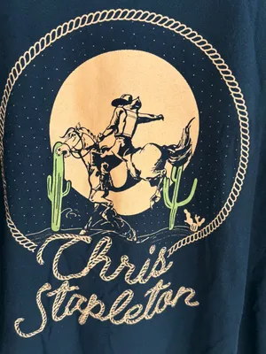 Chris Stapleton Off The Shoulder Tour Tee Black Size XXL thumbnail 2
