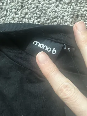 Mono B Black Tank Top with Side Tie Straps thumbnail 4
