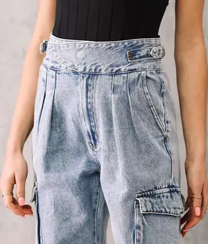 Signature 8 Ultra High Cargo Straight Jeans thumbnail 6