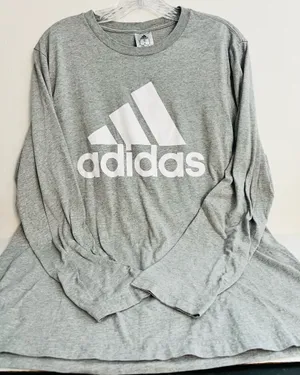 Adidas Men’s Gray Long Sleeve Tee Shirt thumbnail 1