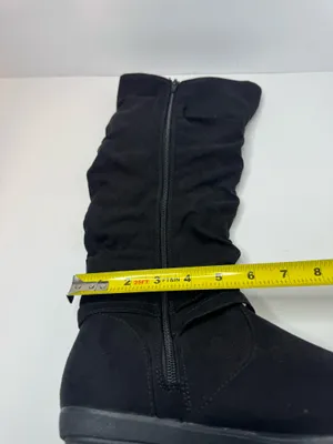 Joe Boxer Black Vegan Suede Boots Womens Size 10M thumbnail 7