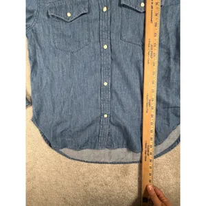 lola river‎ denim pearl snap shirt Xs thumbnail 5