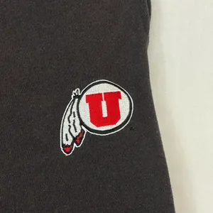 Utah Utes Black Colosseum High Waisted Athletic Lounge Sweatpants Unisex size M thumbnail 3
