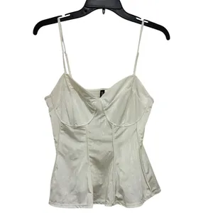 Divided Women's Cream Corset Bustier Top L thumbnail 3