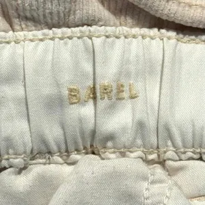 American Eagle Corduroy Pants Barrel Leg Paperbag Waist High Rise Baggy Cream 2 thumbnail 4