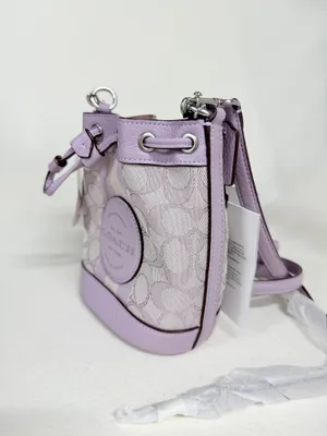 Coach Mini Dempsey Bucket Bag In Signature Jacquard With Stripe And Coach Patch C8322 thumbnail 2