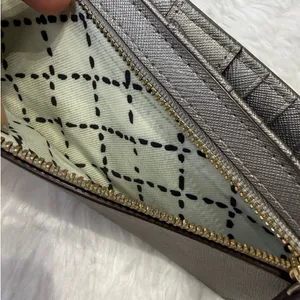Kate Spade Silver Metallic Bifold Wallet thumbnail 5