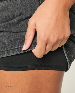 Hollister Black Jean Skirt thumbnail 3