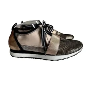 Steve‎ Madden Rose Gold Black Two Tome Kaison Size 8 Fashion Sneakers Pink Mesh thumbnail 2