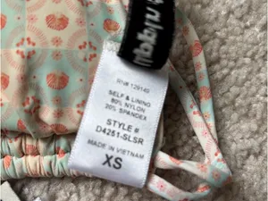 Dippin' Daisy's Floral Triangle Bikini in Light Blue and Peach thumbnail 3