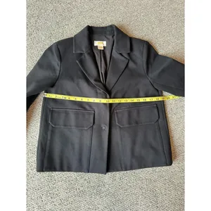 Maeve for Anthropologie Black Cropped Blazer Size 0 thumbnail 7