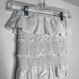 Reformation Millet Tube Top White Womens Small Linen thumbnail 5