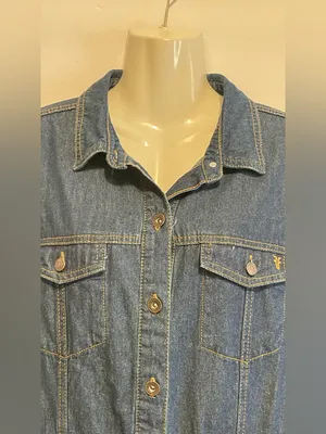 Frye Denim Long sleeve 
Buttonup Dress Blue thumbnail 7